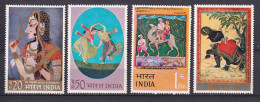 185 INDE 1973 - Yvert 364/67 - Chameau Elephant Tableau - Neuf ** (MNH) Sans Charniere - Ongebruikt