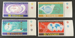 ST. VINCENT - MNH** - 1974 Universal Postal Union Centenary  - # 392/395 - St.Vincent (1979-...)