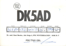 Germany Federal Republic Radio Amateur QSL Card Y03CD DK5AD - Radio Amatoriale