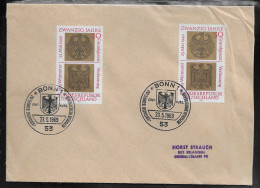 Germany. FDC Sc. 998.   Heraldic Eagles Of Federal And Weimar Republics.  FDC Cancellation on Plain Envelope. - 1961-1970