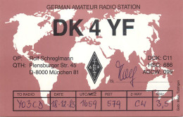 Germany Federal Republic Radio Amateur QSL Card DK4YF - Amateurfunk