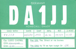 Germany Federal Republic Radio Amateur QSL Card DA1JJ - Amateurfunk