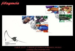 CUBA SPD-FDC. 2018-14 FAUNA & FONDOS MARINOS. PECES - FDC