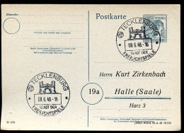 P962/06 Postkarte ZUDRUCK Zirkenbach Halle Sost. FREILICHTSPIELE TECKLENBURG 1948  Kat.5,00 € - Ganzsachen