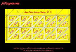 CUBA. PLIEGOS. 1996-23 AÑO CHINO LUNAR. AÑO DE LA RATA - Blokken & Velletjes