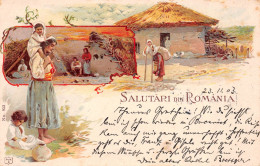 Salutari  Din  ROMANIA - ROUMANIE - ROUMANIA - RUMÄNIEN - Dessin-Illustrateur - 1903 - Roemenië