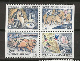 1987 MNH Sweden Mi 1457-60 Postfris** - Unused Stamps