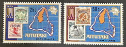 AITUTAKI - MNH** - 1974 Universal Postal Union Centenary  - # 120/121 - Aitutaki