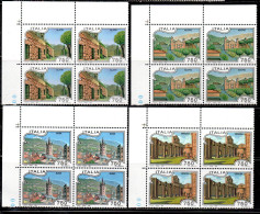 ITALIA REPUBBLICA ITALY REPUBLIC 1995 PROPAGANDA TURISTICA TURISMO TOURISM SERIE COMPLETA QUARTINA ANGOLO FOGLIO SET MNH - 1991-00: Neufs