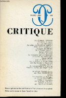 Critique N°430 Mars 1983 - Un Succès De Sartre, Lyotard - En Tribu Anthropologie Politique D'une Société Maghrébine, Pou - Autre Magazines