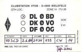 Germany Federal Republic Radio Amateur QSL Card DL0BD - Radio Amatoriale