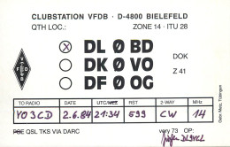 Germany Federal Republic Radio Amateur QSL Card DL0BD - Amateurfunk