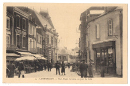 LANNEMEZAN - 65 - Hautes Pyrénées - Rue Alsace Lorraine Un Jour De Foire - Lannemezan