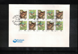 Faroe Islands 1999 Birds Booklet FDC - Féroé (Iles)