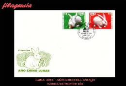 CUBA SPD-FDC. 2011-02 AÑO CHINO LUNAR. AÑO DEL CONEJO - FDC