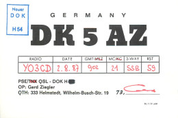 Germany Federal Republic Radio Amateur QSL Card Y03CD DK5AZ - Amateurfunk