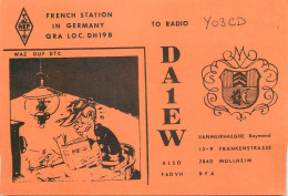 Germany Federal Republic Radio Amateur QSL Card Y03CD DA1EW - Radio Amatoriale