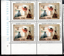 ITALIA REPUBBLICA ITALY REPUBLIC1995 PATRIMONIO ARTISTICO E CULTURALE LE SPOSE DEI MARINAI MASSIMO CAMPIGLI QUARTINA MNH - 1991-00: Ungebraucht