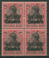 Bayern 1919 Freimarken DR M. Aufdruck: Freistaat Bayern 147 4er-Block Postfrisch - Ungebraucht