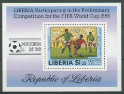 Liberia 1985 Fußball-WM In Mexiko Block 109 Postfrisch (C27447) - Liberia