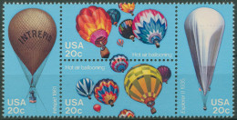 USA 1983 Luftfahrt Ballone Ballonwettfahrt 1617/20 ZD Postfrisch - Ungebraucht