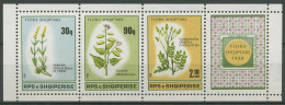 Albanien 1988 Pflanzen Heftchenblatt H.-Blatt 3 Postfrisch (C61201) - Albania