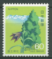 Japan 1983 Aufforstungskampagne Hakusan-Gebirge Wald Lilie 1549 Postfrisch - Unused Stamps