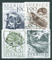Schweden 1984 Tiere Ochse Lemminge Engelwurz Birke 1272/75 Gestempelt - Used Stamps