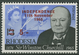 Rhodesien 1966 Winston Churchill Mit Aufdruck Independence 23 Postfrisch - Rodesia (1964-1980)