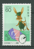 Japan 1983 Müllbeseitigung ,Kaninchen Mit Besen 1551 Postfrisch - Unused Stamps