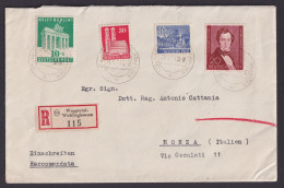 R Brief MIF Bizone + Berlin 74 Wuppertal Wichlinghausen Portoger. Monza Italien - Storia Postale