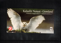 Groenland / Greenland 1999 WWF Owls Booklet Postfrisch / MNH - FDC