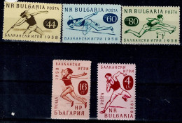 BULGARIA 1958 BALKANE GAMES MI No 1088-92 MNH VF!! - Ongebruikt