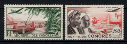 Comores - YV PA 1 & 2 N* (trace) MLH , Cote 11 Euros - Luftpost