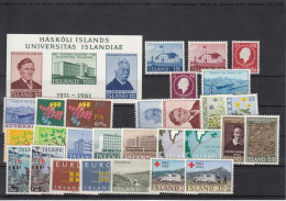 Iceland 1961-1963 - Full Years MNH ** - Années Complètes