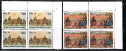 ITALIA REPUBBLICA ITALY REPUBLIC1995NATALE CHRISTMAS NOEL WEIHNACHTEN NAVIDAD NATAL SERIE QUARTINA ANGOLO FOGLIO SET MNH - 1991-00: Mint/hinged