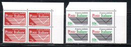 ITALIA REPUBBLICA ITALY REPUBLIC 1995 POSTE ITALIANE ENTE PUBBLICO ECONOMICO SERIE QUARTINA ANGOLO DI FOGLIO SET MNH - 1991-00: Ungebraucht