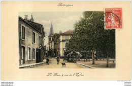 ANDREZIEUX LA PLACE ET RUE DE L'EGLISE - Andrézieux-Bouthéon