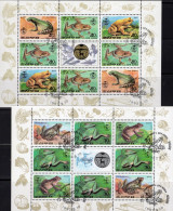 Frösche/Kröten 1992 Korea 3340/5 In 2x KB O 15€ Naturschutz Laubfrosch Erdkröte Sheets Hoja M/s Fauna Sheetlets Bf Corea - Frogs