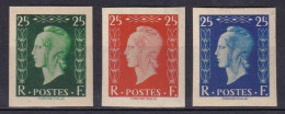 FRANCE - 3 Non émis Non Dentelés FAUX - 1944-45 Marianne Of Dulac