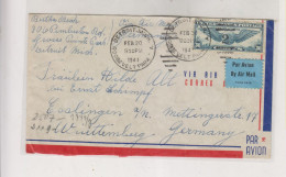 UNITED STATES 1941 DETROIT Airmail Censored Cover To Germany - 2c. 1941-1960 Briefe U. Dokumente