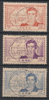 TOGO - 1939 - N°YT. 172 à 174 - René Caillié - Oblitéré / Used - Gebraucht