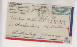 UNITED STATES 1941 DETROIT Airmail Censored Cover To Germany - 2c. 1941-1960 Briefe U. Dokumente