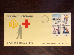 TRINIDAD & TOBAGO FDC COVER 1989  YEAR RED CROSS BLIND HEALTH MEDICINE STAMPS - Trindad & Tobago (1962-...)