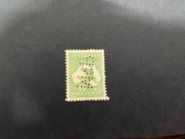 23-3-2024 (stamp) Kangaroo & Map Australia Perforated Stamps / Perfins Stamps / Timbres Perfinés (as Seen On Scan) - Perforadas