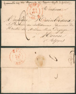 LAC Datée De Valenciennes (1835) En Recommandé à L'obligeance De M. Pasquier (Quiévrain) çàd Cachet Dateur Mons, Port 2 - 1830-1849 (Belgique Indépendante)