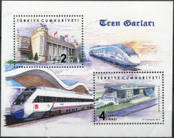 TURKEY - 2019 - SOUVENIR SHEET MNH ** - Train Stations: Ankara - Unused Stamps