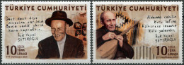 TURKEY - 2023 - SET OF 2 STAMPS MNH ** - Âşık Veysel Şatıroğlu, Poet - Unused Stamps