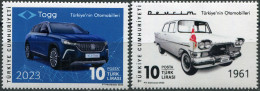 TURKEY - 2023 - SET OF 2 STAMPS MNH ** - Turkish Automobiles - Unused Stamps