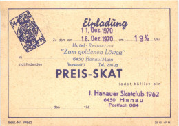 Hanau - Einladung Zum Preis-Skat - Hanau